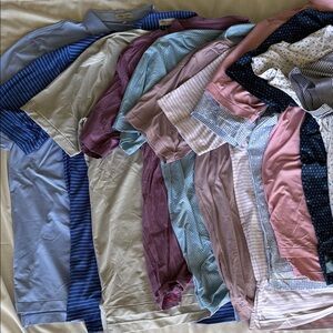 Lot of 14 Peter Millar size XXL Polos in various patterns and colors